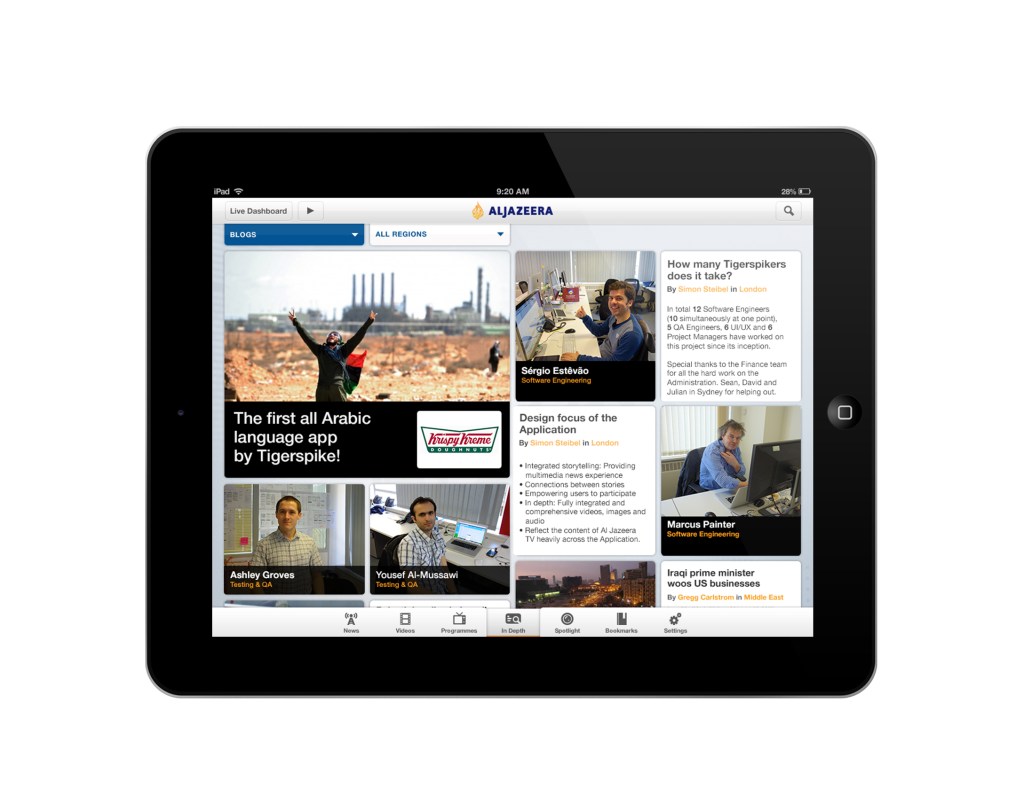 Al Jazeera iPad&nbsp;app